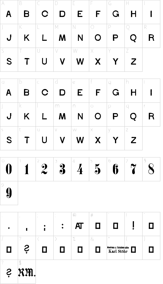 Stoehr numbers Schriftart Font Download Kostenlos